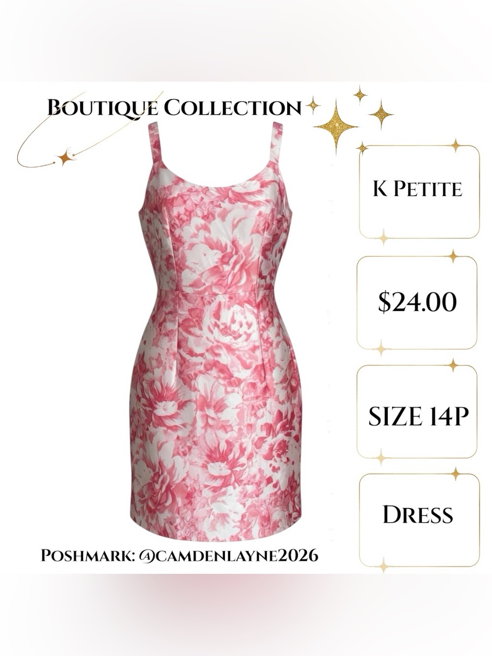 K Petite Bloom & Beyond Floral Midi Dress in Pink - Picture 2 of 10